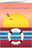 Cruise - Family Reunion Invite - Sunset Design card