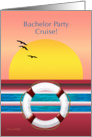 Cruise - Bachelor Party Invite - Sunset Design card