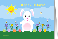 Happy Ostara - Spring Equinox - Ostara Bunny - for Kids card