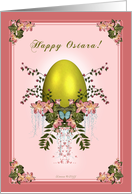 Happy Ostara - Vernal Equinox - Spring Ostara Floral Egg card