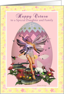 Daughter and Family - Happy Ostara - Vernal Equinox - Spring Fairy card