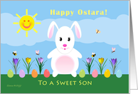 Son - Happy Ostara - Spring Garden Bunny card