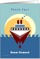 Cruise - Thank You - Gratuity Tip Card - Room Steward card