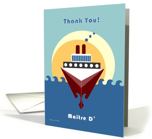 Maitre D' - Thank You - Cruise Gratuity Tip card (779550)