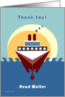 Head Waiter - Thank You - Cruise Gratuity Tip Card