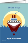 Gym Attendant - Thank You - Cruise Gratuity Tip Card