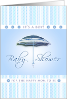 It’s a Boy - Baby Shower - Blue Umbrella Invitation card