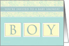 Baby Shower Invitation - For Boy - Blue and Yellow Swirls card