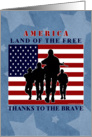Flag and Soldiers - Happy Independence Day card