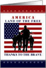 Flag and Soldiers - Happy Independence Day card