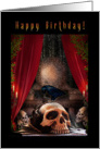 Happy Birthday - Gothic/Dark Raven and Skull card
