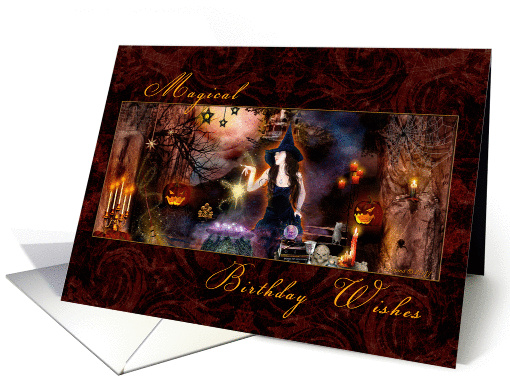 Birthday Wishes - Magical Witch card (836026)