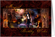 Birthday Wishes - Magical Witch card
