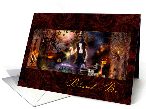 Blessed Be - Magical Witch card (836332)