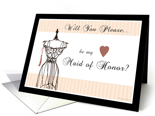 Will you be my Maid of Honor - Mannequin card (838207)