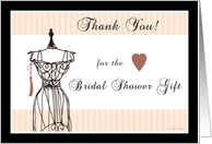 Thank You- Bridal Shower Gift - Mannequin card