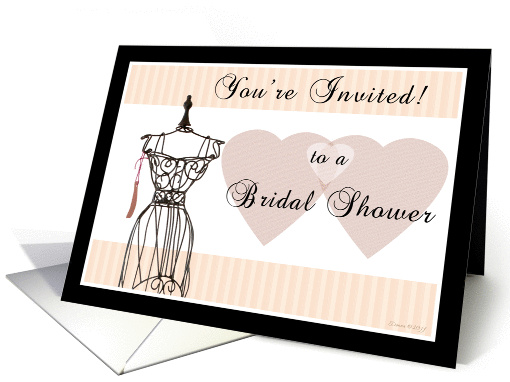 Bridal Shower Invitation - Mannequin with Hearts card (838219)