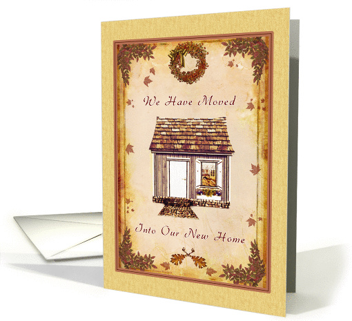 We Have Moved - Autumn Leaves Home card (841876)