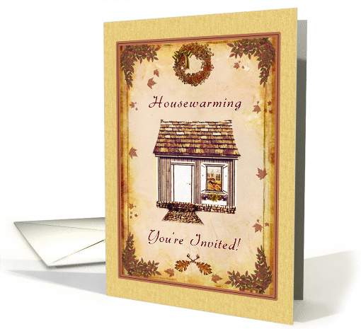 Housewarming Party Invitation - Autumn Leaves card (841885)