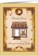 Thank you for Housewarming Gift - Autumn Leaves Home card