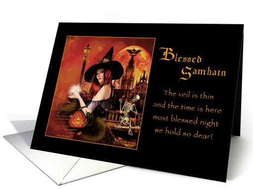 Blessed Samhain - Magickal Night card (843068)