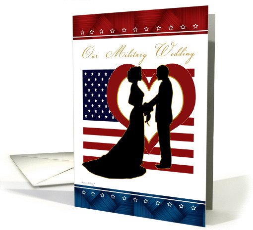 Military Wedding Invitation - Patriotic Silhouettes card (843404)