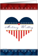 Military Wedding Invitation - Patriotic Heart card