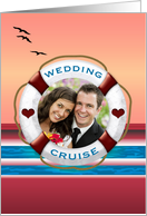 Wedding Cruise Sunset View Photo Invitation card