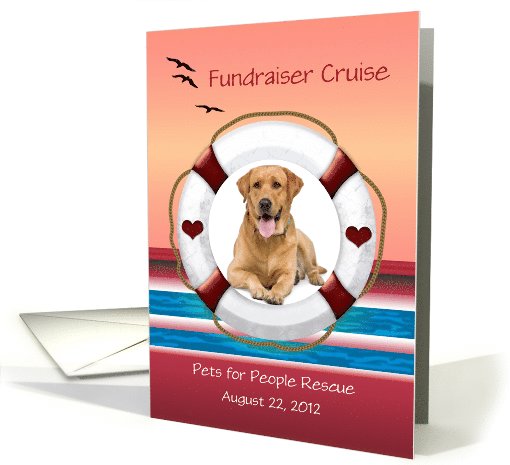 Fundraising Cruise Sunset Personalized Photo Invitation card (918819)