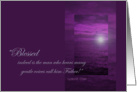 Happy Father’s Day From Children - Blessed the man - Purple sunset - sunrise card