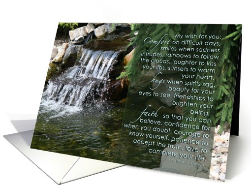 My Wish For You - Happy Birthday - Waterfall, Rocks & Trees card