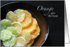 Thank You - Orange you the best - Lemon Lime Orange Bowl card