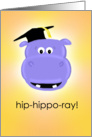 Hip-Hippo-Ray! Preschool Graduation card