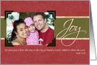 Christmas Joy-For unto you is born a Savior-Photo card