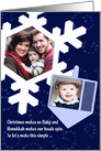 Christmas Makes us Flaky-- Hanukkah Makes Us Spin--Photo Card