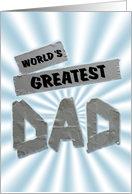 World’s Greatest Dad-Father’s Day card