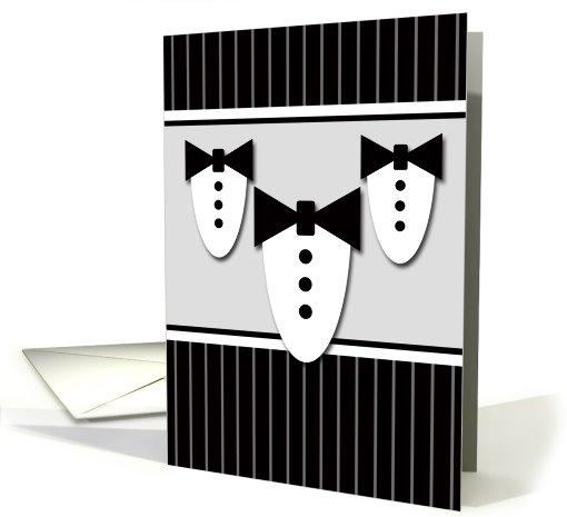 Thank you for being my Groomsman-side by side tuxedos card (627962)