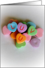 Luv U, 4 Ever-Candy Hearts card