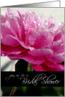 Join us for a Bridal Shower-peony with water droplets card