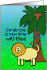 Celebrate a new little wild thing-baby shower invitation-lion card