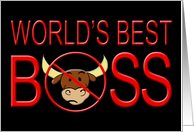 World’s Best Boss-No Bull! Thanks Boss card
