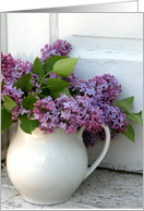 Lilacs in Pitcher card