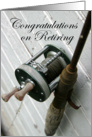 Congratulations On Retiring-Old fishing rod card