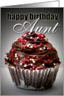 Happy Birthday Aunt-Chocolate Cupcake card