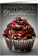 Happy Birthday Daughter-in-Law-Chocolate Cupcake card