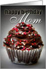 Happy Birthday Mom-Chocolate Cupcake card