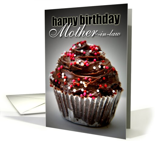 Happy Birthday Mother In Law-Chocolate Cupcake card (644636)