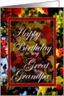 Happy Birthday to My Great Grandpa-Fall Leaves card