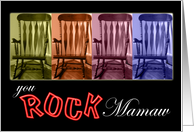 You Rock Mamaw!-colorful rocking chairs card