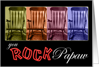 You Rock Papaw!-colorful rocking chairs card